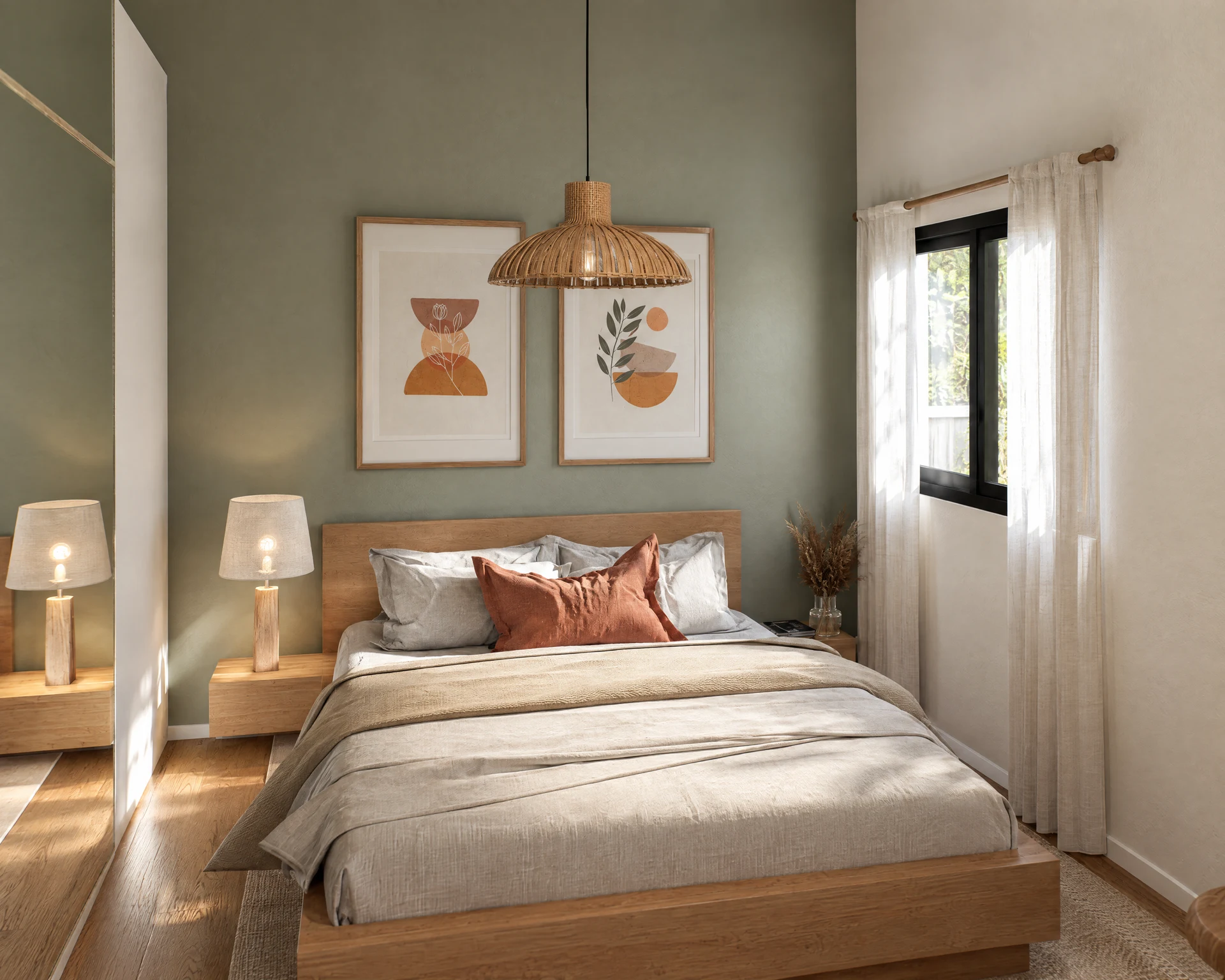 Render de un dormitorio