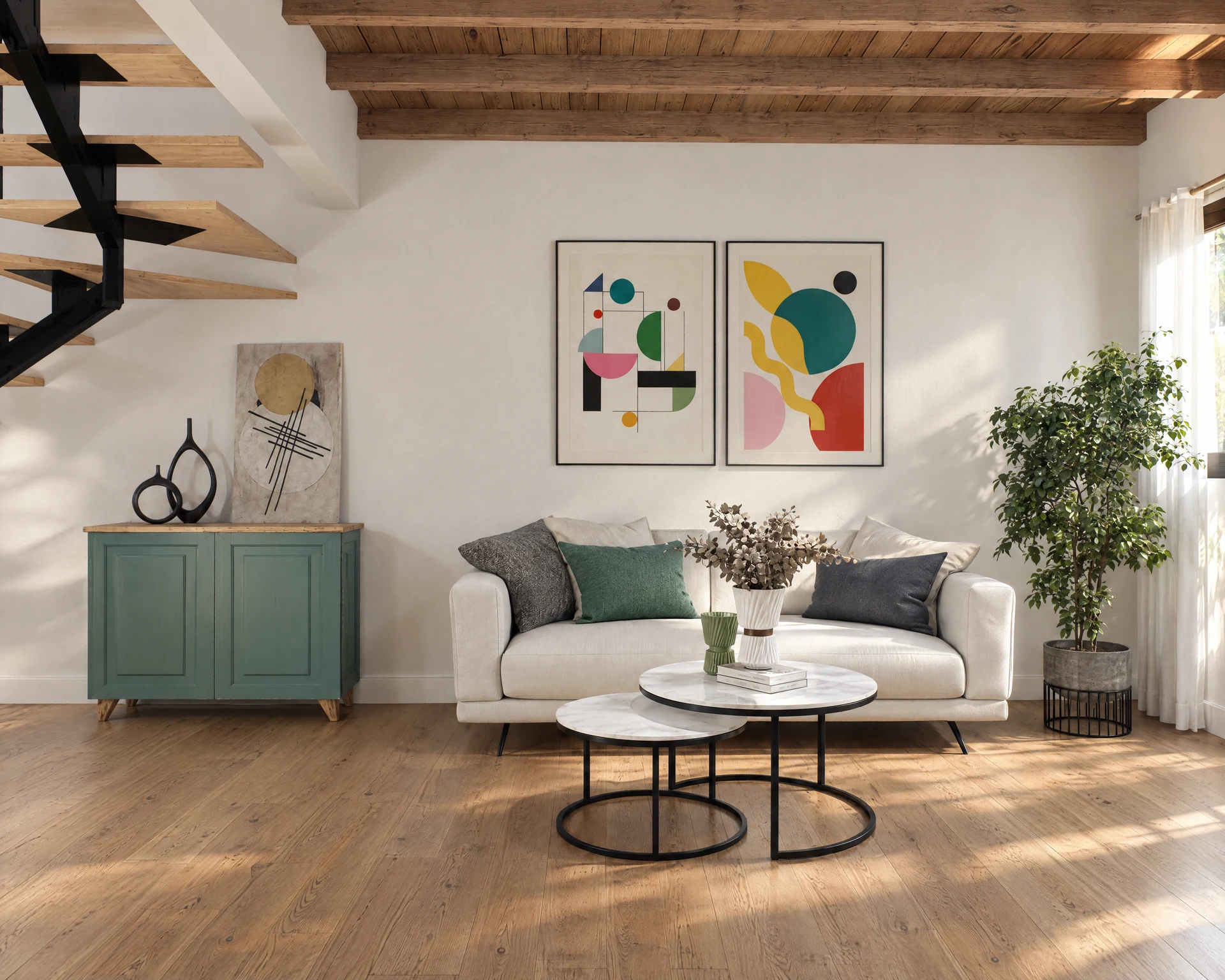 Render del living